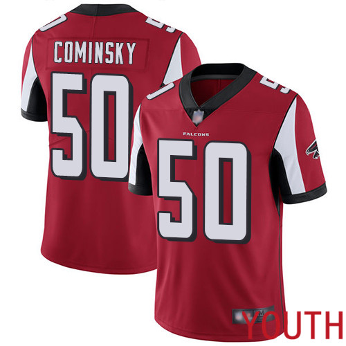 Atlanta Falcons Limited Red Youth John Cominsky Home Jersey NFL Football #50 Vapor Untouchable->youth nfl jersey->Youth Jersey